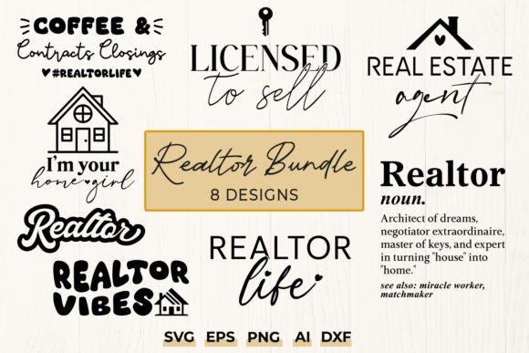 Download Real Estate Agent SVG - 8 Designs - Estate Collection
