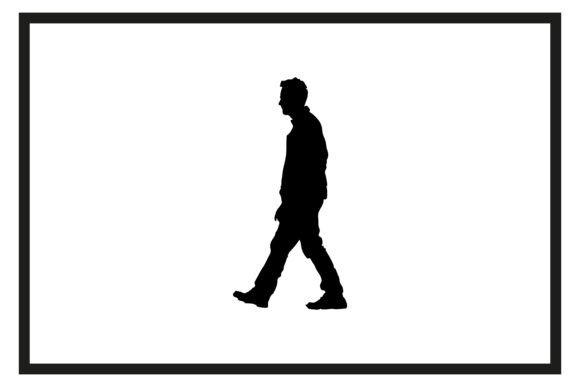 Download Casual Walking Person Silhouette Vector - Casual Collection