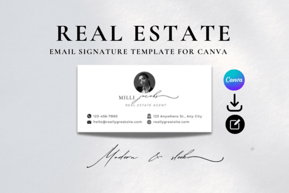 Download Real Estate Email Signature Canva - Estate Collection