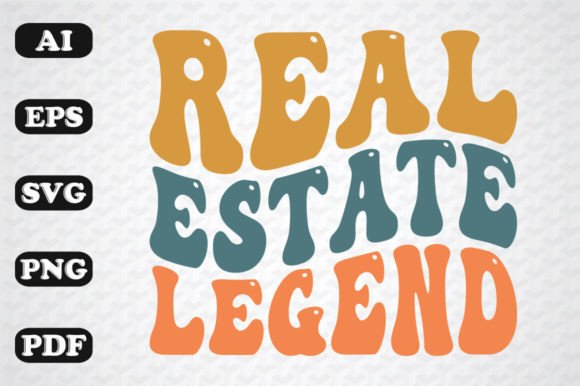Download Real Estate Legend Retro Wavy Svg PNG - Estate Collection