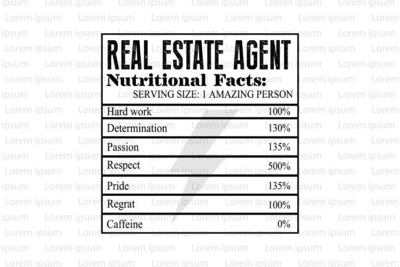 Download Real Estate Agent Nutritional Facts SVG - Estate Collection