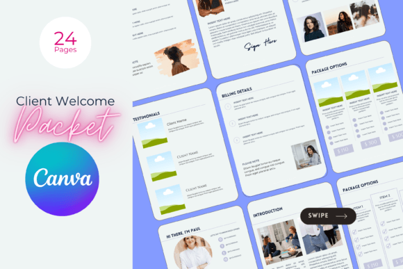 Download Client Welcome Packet Canva Template - Client welcome packet Collection